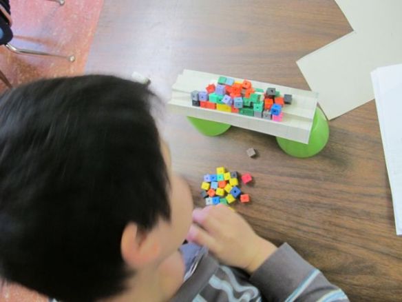 The careful scientist at work