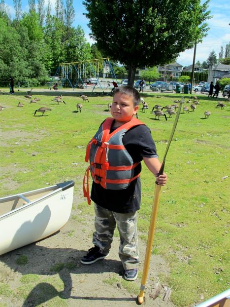 Got my paddle. I'm ready! 