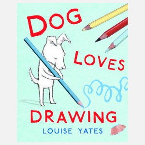 dog loves drawing